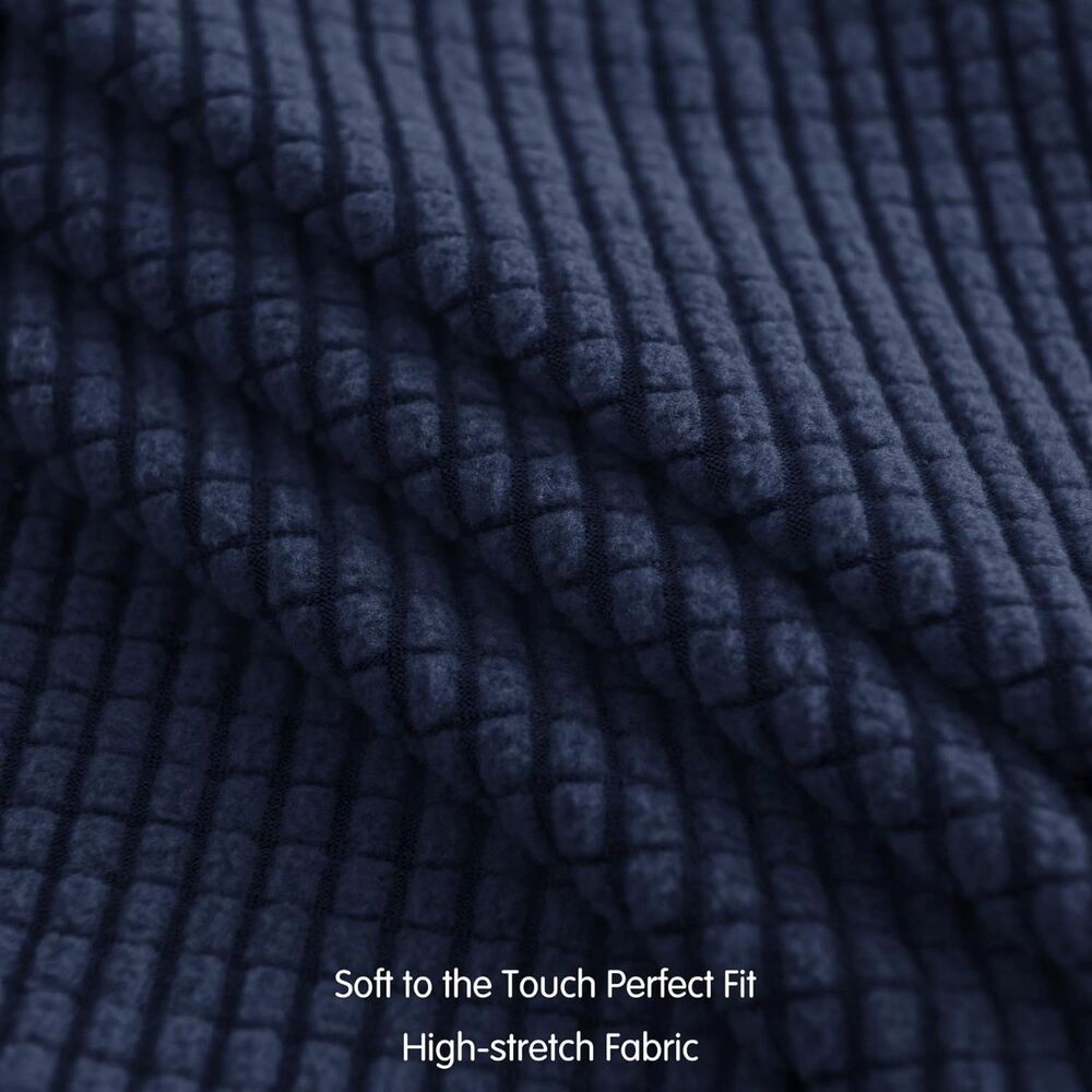 7 Piece Stretch Couch Covers for Sofa, Sofa, Dark Blue - Picture 5 of 9